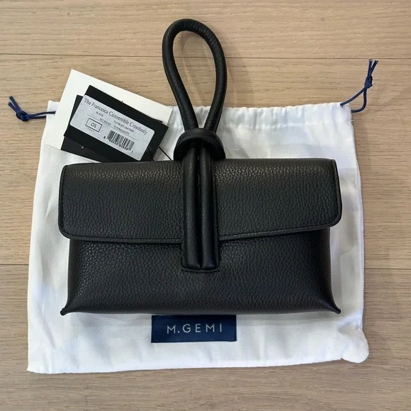 NWT - M.Gemi The Francesca Convertible Crossbody (black) - Picture 7 of 10